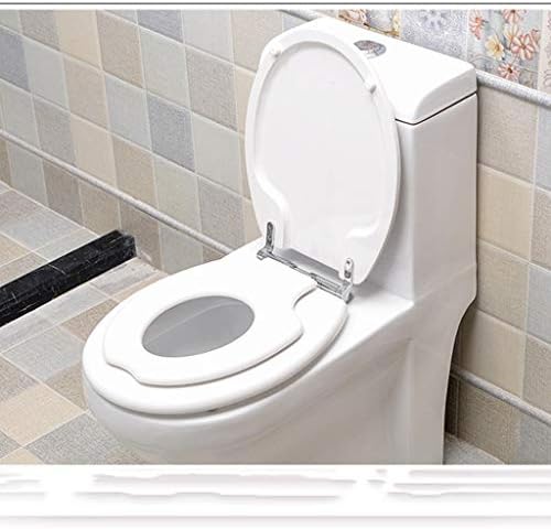WODMB Гърне Удължавам седалка за тоалетната чиния, Възрастен/дете, w/Хромирани метални панти капак на тоалетната чиния (удължен бял) (Цвят : U)