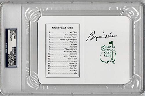 Байрън Нелсън Голф подписа Masters Scorecard PSA/DNA auto Masters Champ d 06