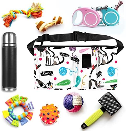 Cats Pattern хюмнетка with 4-Zipper Pockets,Gifts for Enjoy Sports Festival Workout Traveling Running Casual Waist Pack