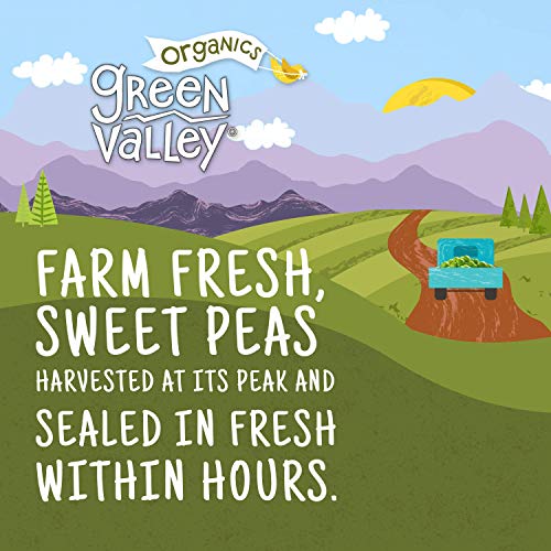 Грах Green Valley Organics | Сертифицирани органични | Приятно сочен, кремаво-сладки | банка 15 унции (опаковка от 4 броя)