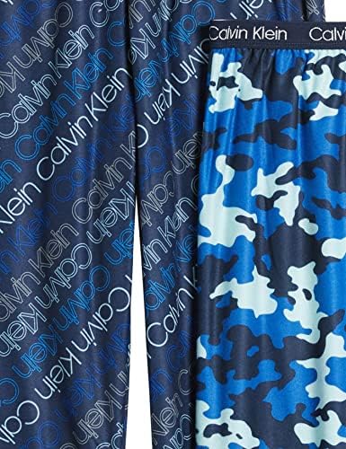 Calvin Klein Boys Спално Облекло Super Soft Brushed Micro Pajama Pant, 2 Опаковки
