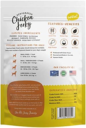 Пет Jerky Factory Premium Dog Treats | Човешки Сорт | Произведено в САЩ | Без зърно | Всички Природни