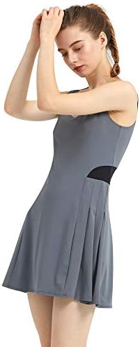 Saadiya Sport Dresses for Women, Тенис Рокли без ръкави гърлс Sportwear Workout Mesh Dress