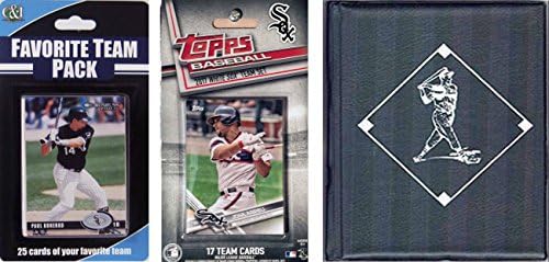 C&I Collectables MLB Chicago Сокс Men ' s Licensed 2017 Top Team & Favorite Player Trading Cards Plus Storage Album, Бял