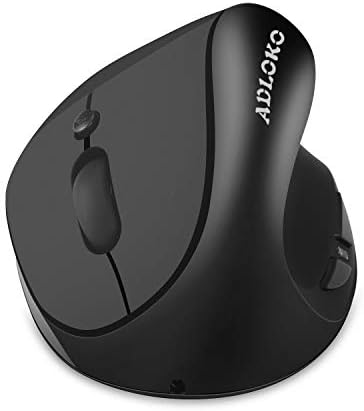ADLOKO Wireless Mouse, 2.4 G Ергономична Вертикална мишката за китката с 3 регулируеми нива DPI, 6 бутона за лаптоп, PC,
