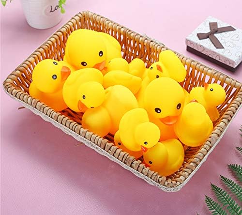 AHUA Bath Duck Toys 20 PCS Mini Rubber Ducks Squeak and Float Ducks Baby Shower Toy for Toddlers Boys Момичета над 3 Months(1.8)