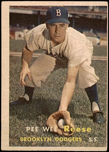 1957 Topps 30 Pee Wee Reese Бруклин Доджърс (Бейзбол карта) VG Dodgers