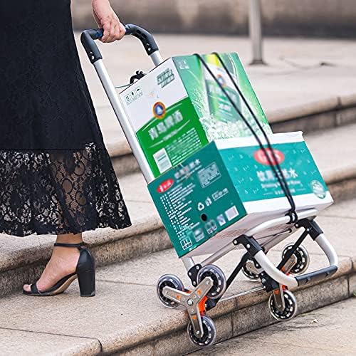 Стълба за Изкачването Пазарски колички - Сгъваеми колички за хранителни стоки с Общо предназначение Мънички Колички с колела и скучна чанта 44L
