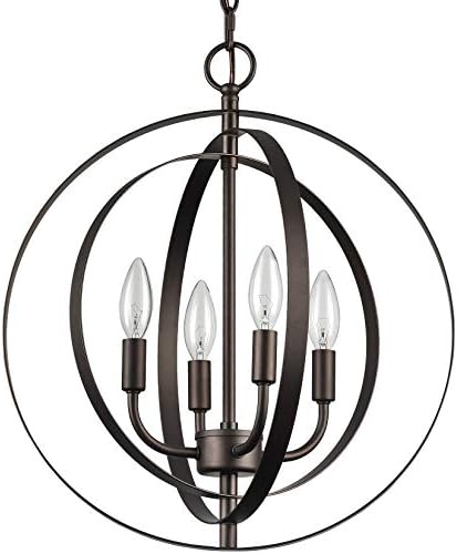 MICSIU Глобус Полилей 4-Леки Метални Индустриални Сферични Окачен Лампа Съвременно Подвесное Осветление Масло се втрива