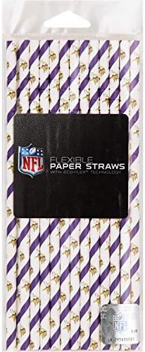 Creative Converting Официално Лицензирана Пластмасовия капак на масата NFL, 54x102, Minnesota Vikings