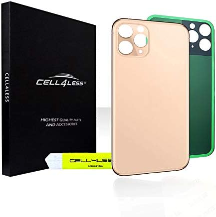 Cell4less Back Glass Replacement Kit for The iPhone 11 Pro ~ Задната задното стъкло с инструмента за премахване (злато)