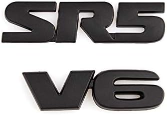 Комплект V6 SR5 Емблема 3D Метален Икона Стикер Замяна За Tacoma Trubo (сребро)