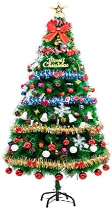 ChenCheng Коледно дърво Празнични украси с цветни led крушки, включително и украса на Коледни utenciles (размер : 1.8 м)