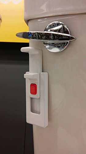 Заключване на дръжките на тоалетни от деца (2 опаковки, бял бутон)