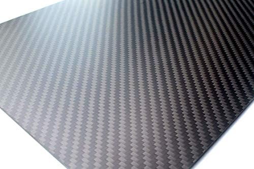 XMRISE Carbon Fiber Sheets Plate Board 3K Panel Rigid Laminate Drone Robots Cutable Кепър Matte 450mmx100mm,Thickness8mm