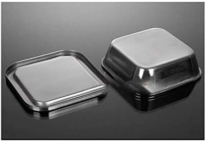 CffdoiFanh Bento Box, Обяд-кутия от неръждаема стомана; Обяд-бокс; на един слой, с капак, кутия за проби, Студентски кутия