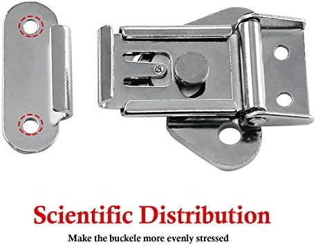 BokWin 4бр Small Butterfly Twist Latch with Пазач, Twist Latch, Padlockable Latches Case for Box