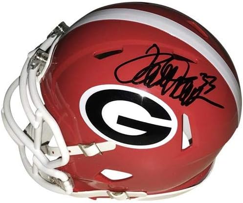 Терел Дейвис с Автограф от Georgia Bulldogs Mini Helmet - С Автограф от NFL Mini Helmets