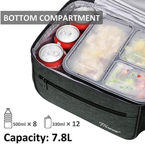Extra Large Lunch Bag - 13L/ 22 Can, Insulated & Leakproof Adult Reusable Meal Подготовка Bento Box Охладител Мъкна for
