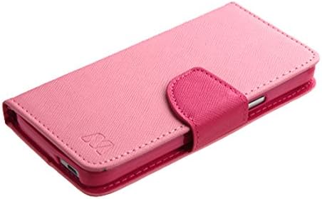 Asmyna Carrying Case for ALCATEL-5017 (OneTouch ELEVATE) - търговия на Дребно опаковка - Розово Модел/Hot Pink liner четки
