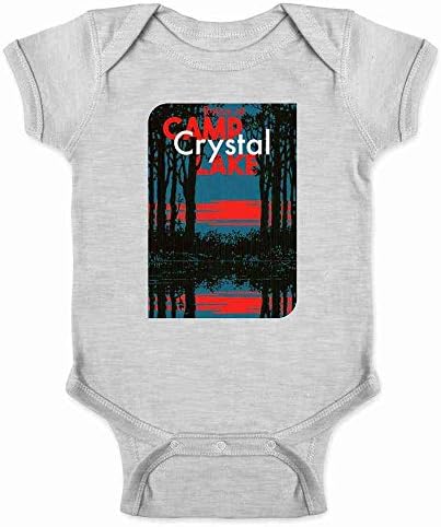 Поп Threads Relax at Camp Crystal Lake Retro Movie Travel Бебе Baby Boy Girl Bodysuit