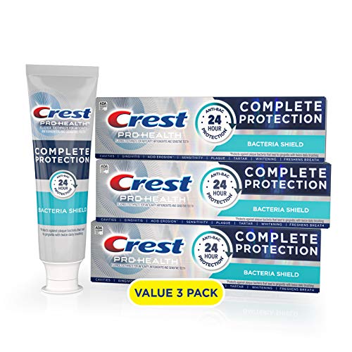 Паста за зъби Crest Pro-Health Complete Protection, Бактериална щит, 4,0 унция (опаковка от 3 броя)