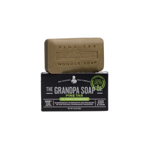 Pine Tar Soap Bar by The Grandpa Soap Company | Оригинално Чудо-сапун |Веганское, 3-в-1 Почистващо, дезодорирующее и хидратиращ