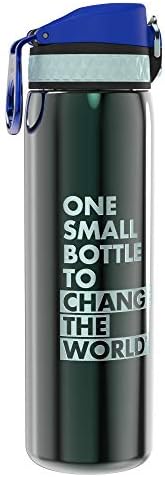 Ion8 Двухстенная бутилка за вода от неръждаема стомана - Вакуумно изолирано Запечатани бутилка за вода - Подходяща за автомобилни подстаканников - За фитнес, къмпинг