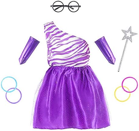 Teuevayl Little Girl Dress up Багажника Set, 20PCS Girls Pretend Play Princess Role Play Costumes Set, Singer, Принцеса,