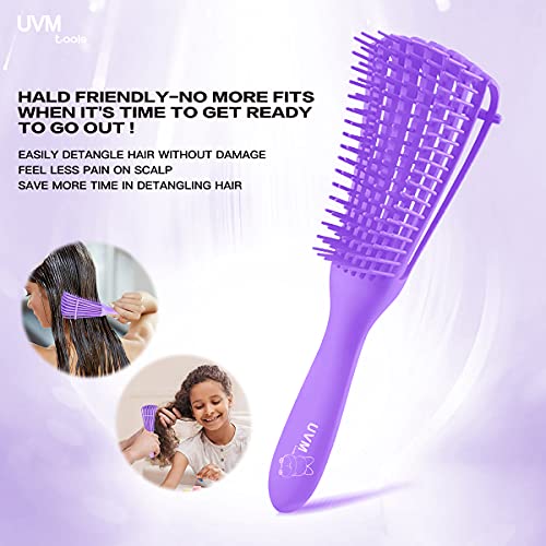 UVM Tools Detangling Brush - glide the Detangler Brush through Tangled hair - Най-Brush / Къдрава Коса Afro 3/4abc Texture