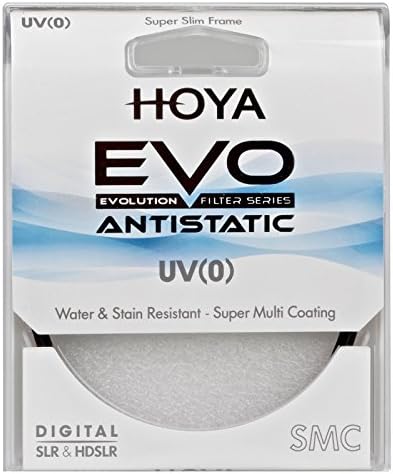 Hoya Evo Antistatic UV Filter - 62mm - Dust/Stain / Water Repellent, нисък профил рамка на филтъра