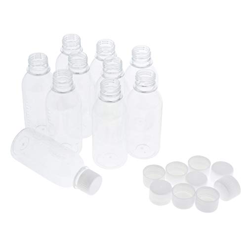 shamjina 10Pcs Clear Empty Cosmetic Containers Лосион Carrier Mini Bottles Dispenser - 150ml