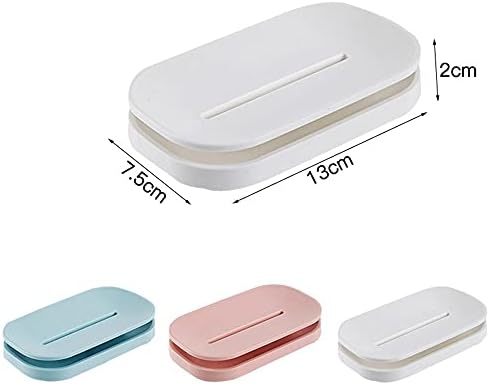 Guhao Plastic Soap Saver Holder Soap Box with Канализация, Double Layer Soap Dish for Shower, Soap Saver Case Holder for