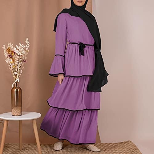 Женски мюсюлмански дрехи за торта Абая Islamic Arab Притежава Dress With Belt
