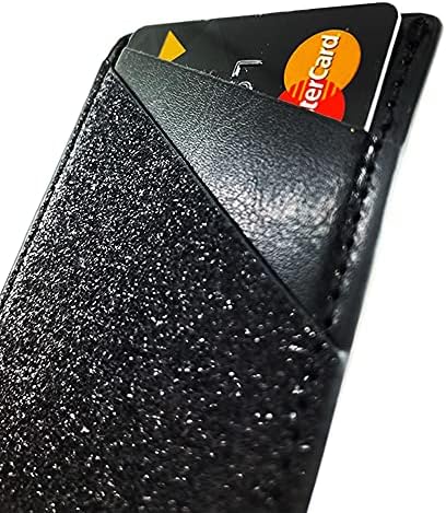 uCOLOR Two Pack Phone Card Holder ПУ Leather Black Gold Портфейла Pocket Credit Card ID Case Pouch 3M Залепваща стикер за телефон Samsung Galaxy с Android Смартфоните(подходящ за 4.7 на телефона или по-висока)