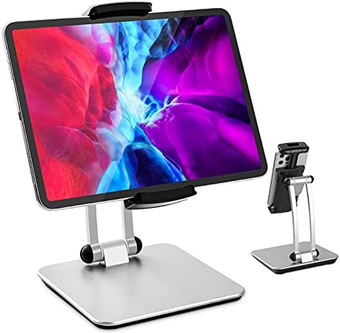 Doboli Tablet Tablet Stand Holder for Desk Регулируема Поставка Сгъваем Държач Таблет е Съвместим с iPhone, Ipad, Galaxy