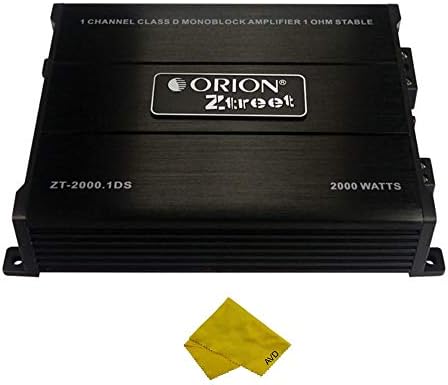 Orion Ztreet Monoblock Car Amplifier – Class D Стерео Power Amplifier 2000 Watt Max, 1 Ohm Stable, Bass Boost, MOSFET