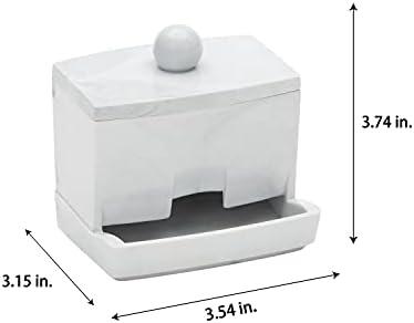 Опростена кутия Q-tip от мрамор, здрав, лесно се поддържа актуален списък на притежателя на Q-tip