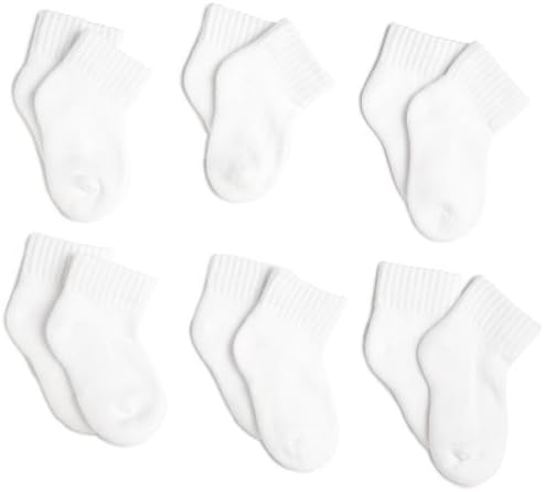 Джефрис Чорапи, Llc Unisex Baby 6 Pack Seamless Sport Half Cushion Quarter Socks
