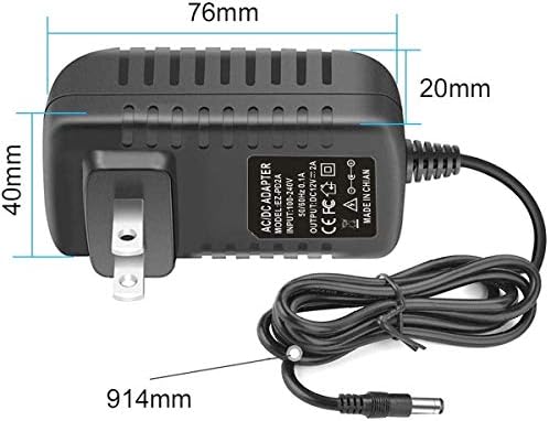 12V 2A 30W AC DC Switching Power Supply Adapter (Input 100-240V, Output 12 Volt Amp 2) Wall Transformer Charger for DC12V