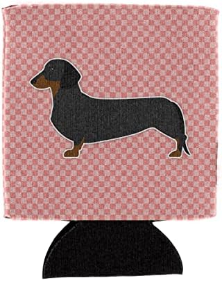 Caroline's Treasures BB3582CC Dachshund Checkboard Pink Can or Bottle Шушу, Can Шушу, Multicolor