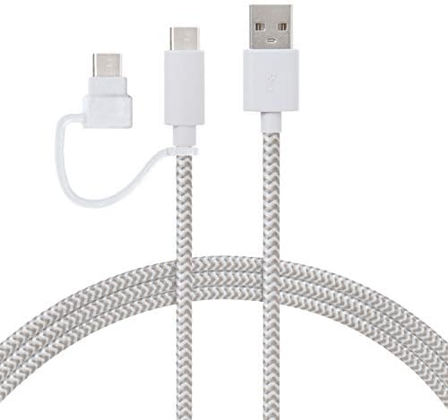 Helix Emerge White 5ft USB-A-USB-C кабел с адаптер Micro USB (ETHACMWT)