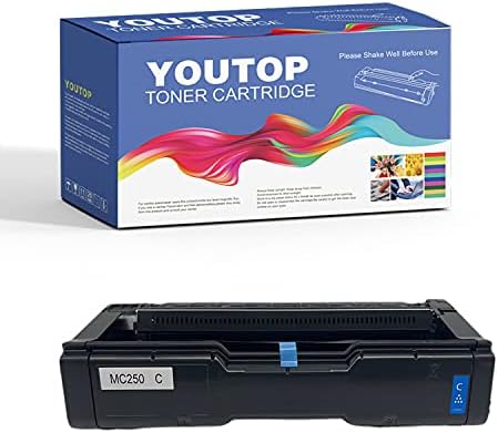 YOUTOP 408349 Рециклирани Циан Тонер касета, Съвместима с вашия принтер Ricoh M C250FWB M C250 P C301W, 1 опаковка