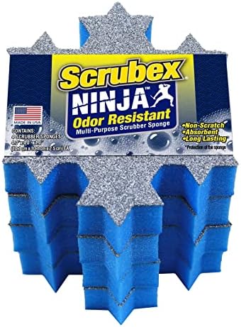 Scrubex Ninja Non-Дяволът Odor Resistant Scrubber Sponge, 4 Референтна Рамка