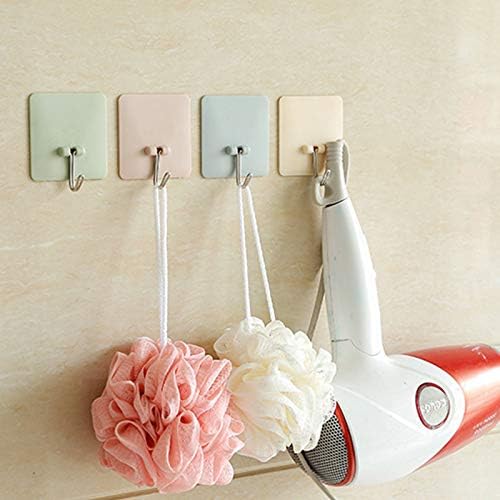 Wansan Wall Hooks No Tools or Holes Decorate Damage Free Waterproof Oilproof Adhesive Hooks 5 Pack