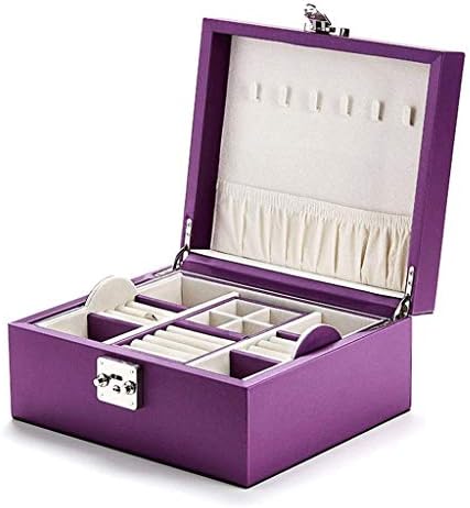 XJJZS Jewelry Box Jewelry Box, Jewelries Collections Organizer, Момичета Gift Jewelry Box, Бижута Organizer and Storage with and Tray (Цвят : B)