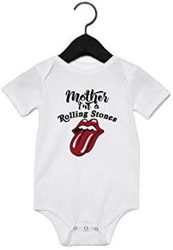 Mother Im a Famous Rock Band Quote Baby Bodysuit Бяла (R039)