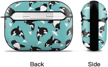 Orca Кит Pattern Airpods Case Cover for Apple AirPods Pro Сладко Case for Boys Girls Soft TPU Противоударные Защитни Аксесоари