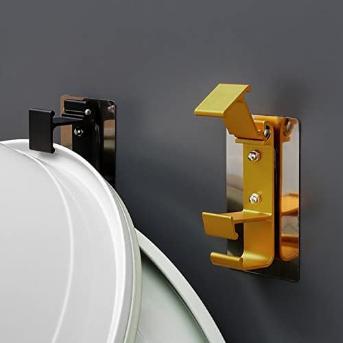 Монтиране на куката за мивка Стенен шкафове за баня Баня Свободно-Перфорирани рафтове за басейна, подходящ за бани (цвят : злато)