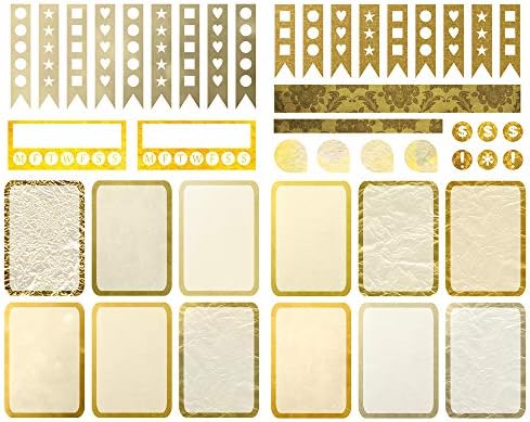 Seasonstorm Златен Модел Kawaii Козметична Пастел Изкуство В Дневния Ред На Списание Планер Хартия Етикети